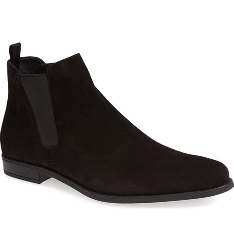 prada dark brown suede chelsea boots|prada boots nordstrom.